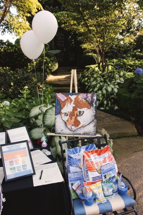 Auction items were displayed in eye-catching fashion.