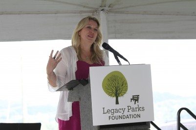 Cheryl Strayed speaks at the Legacy Parks Foundation luncheon. (Photo by Legacy Parks Foundation)