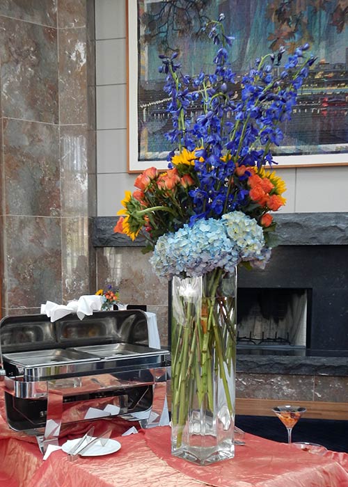 The centerpieces, done by Samuel Franklin, were beautiful.