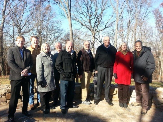 The Board of the Aslan Foundation and local elected officials dedicated High Ground Park. From left, Aslan Foundation Board President Bob Young, Knox County Mayor Tim Burchett, State Sen. Becky Duncan Massey, Knox County Commissioner Mike Brown, Knoxville Vice Mayor Nick Pavlis, Knox County Commissioner Ed Shouse, Aslan Foundation Board Members Jim and Lindsay McDonough and Aslan Foundation Executive Director Jeff Mansour. 