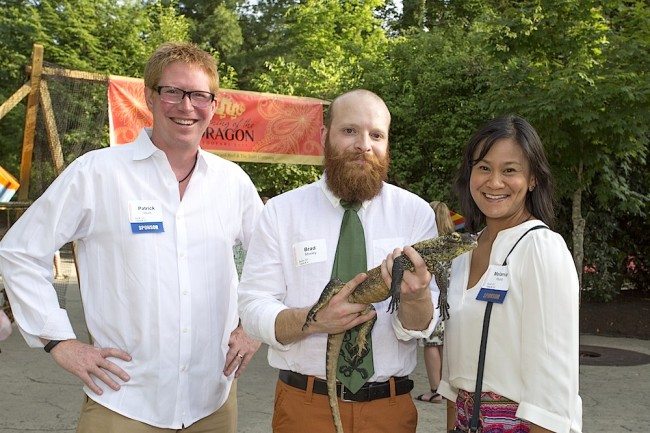 Patrick-and-Melanie-Hunt-with-Brad-Moxley-center-herpetololgy-keeper (1)