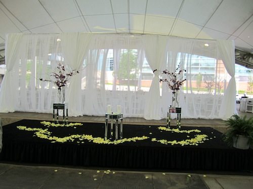 There is that draping from the wedding.